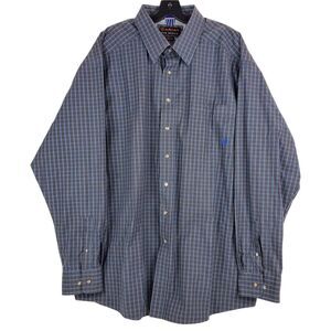 ARIAT Shirt PRO SERIES Mens XXL Gray Tartan Plaid Button Up Long Sleeve Outdoor